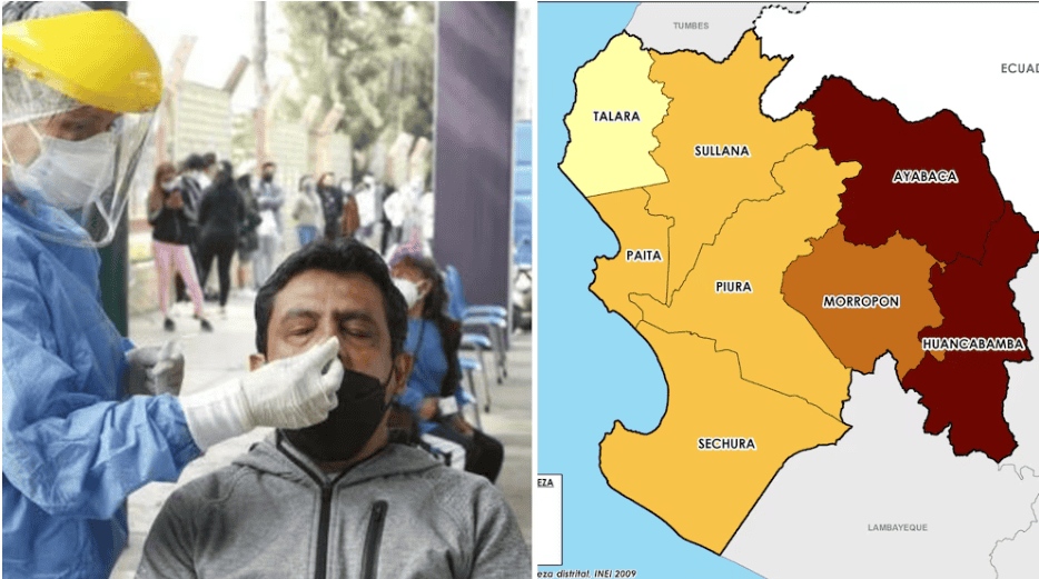 Testigo COVID-19 en Loreto realizando prueba rápida en centro de salud en Iquitos.