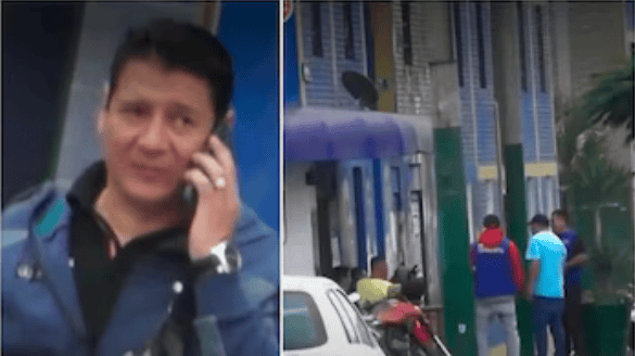 Persona hablando por teléfono en la calle en Loreto, noticias locales de Loreto Noticias.