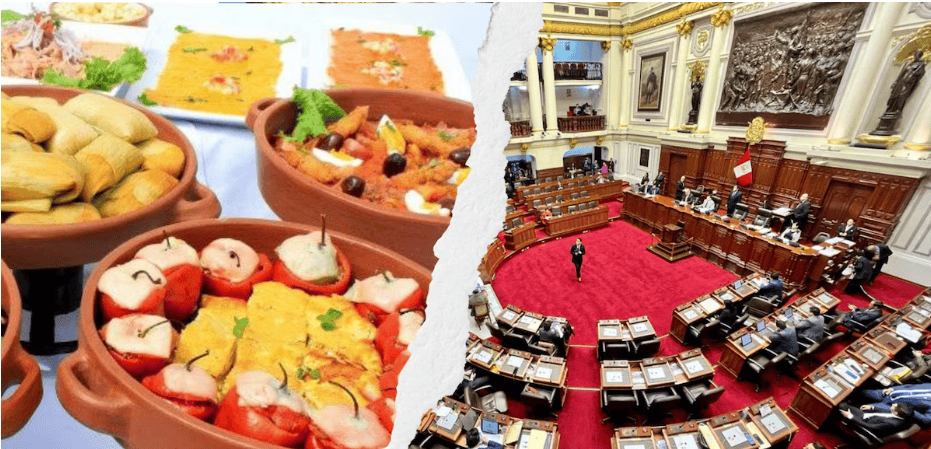 Delicias limeñas en platos tradicionales peruanos, como ceviche, causa y anticuchos, en un mercado local de Loreto.