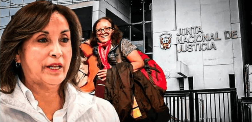 Junta Nacional de Justicia en Perú, imagen con representantes y edificio institucional en Lima, contexto legal y justicia en el país.