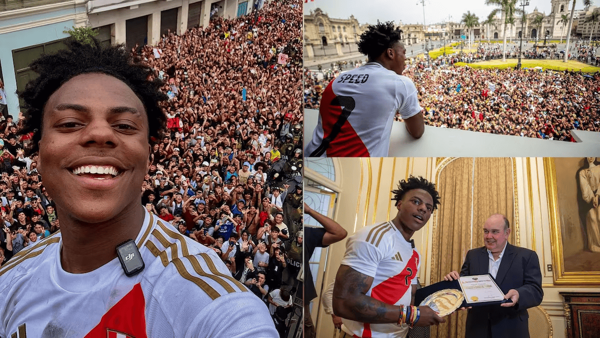 Joven hincha de River Plate celebrando en una multitud en Buenos Aires.
