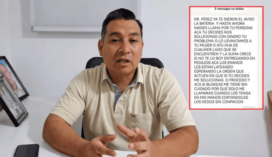 Político en oficina explicando mensaje de advertencia sobre seguridad personal y protección en situaciones conflictivas en Loreto Noticias.