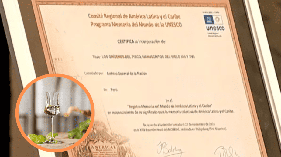 Certificado de reconocimiento UNESCO de Loreto Noticias, sobre la memoria del mundo de América Latina y el Caribe, reconocimiento internacional en patrimonio cultural y sitio Patrimonio Mundial.