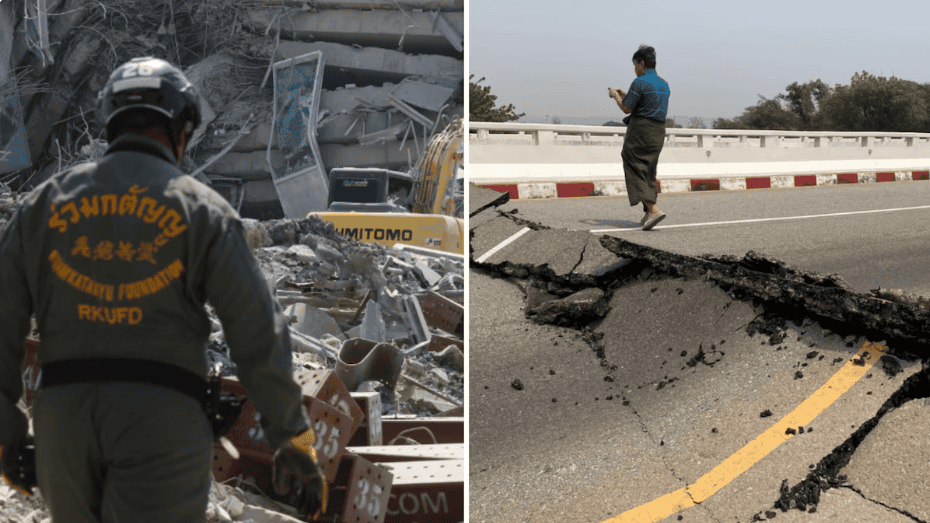 Daño estructural por sismo en infraestructura vial en Loreto, emergencia y evaluación de daños en la carretera afectada por terremoto en la región.