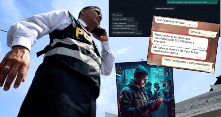 Gafete de policía en una escena de investigación de delitos en Loreto, Perú.