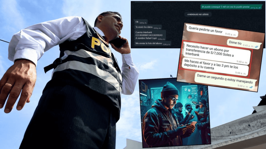 Gafete de policía en una escena de investigación de delitos en Loreto, Perú.