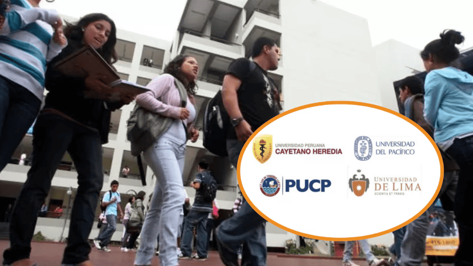 Universidades peruanas como Cayetano Heredia, La Universidad del Pacífico, PUCP y Universidad de Lima atraen a estudiantes en el Campus Lima. Educación superior en Perú.