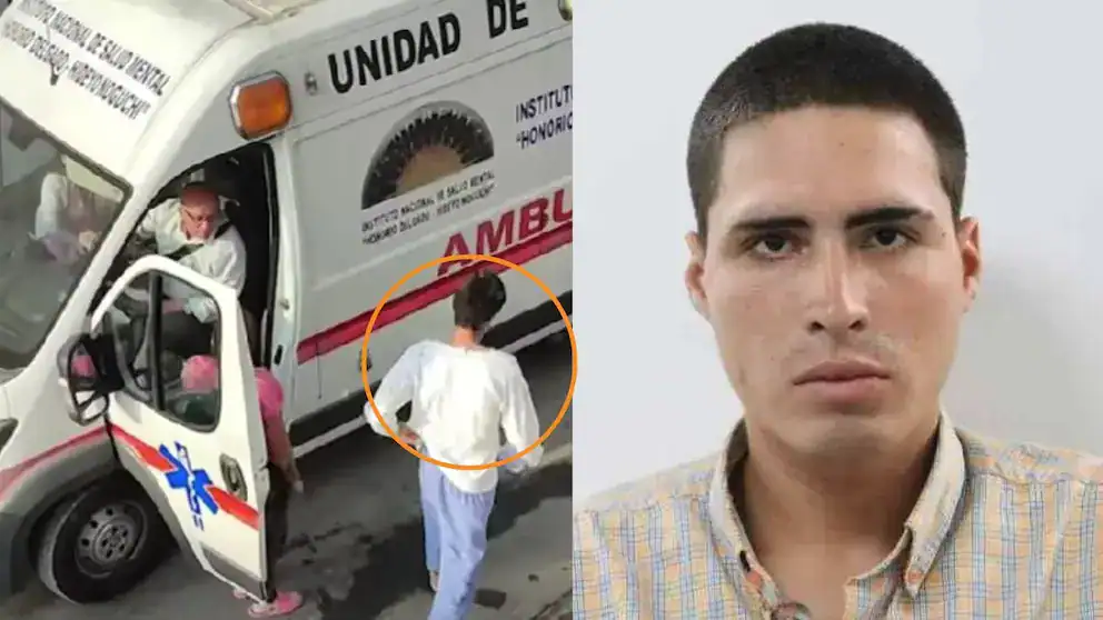 Choque en Loreto: Persona herida siendo atendida por paramédicos en la ambulancia en la calle, con herida en la cabeza, en medio de la emergencia médica en la vía pública.