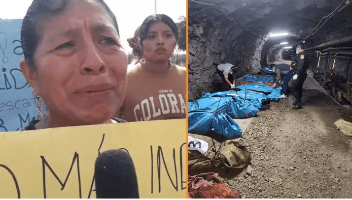 Llanto de madre en protesta por la situación de su hijo, en Loreto, Perú.