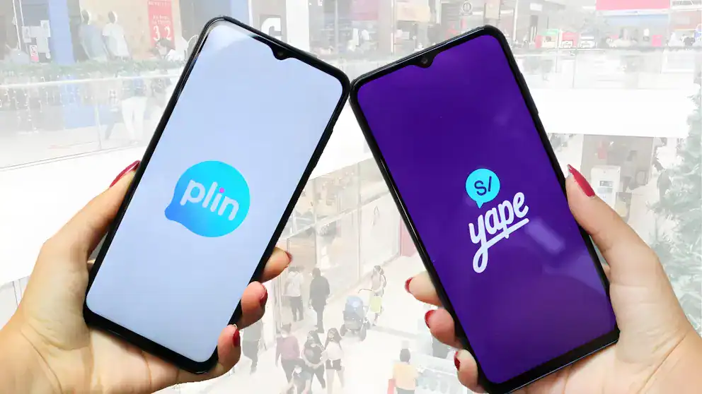 Plin y yape, aplicaciones de pagos móviles, en smartphones, tecnología financiera digital, métodos de pago electrónicos, innovación en transferencias de dinero, imágenes de fintech en Perú, servicios de pago inteligente.