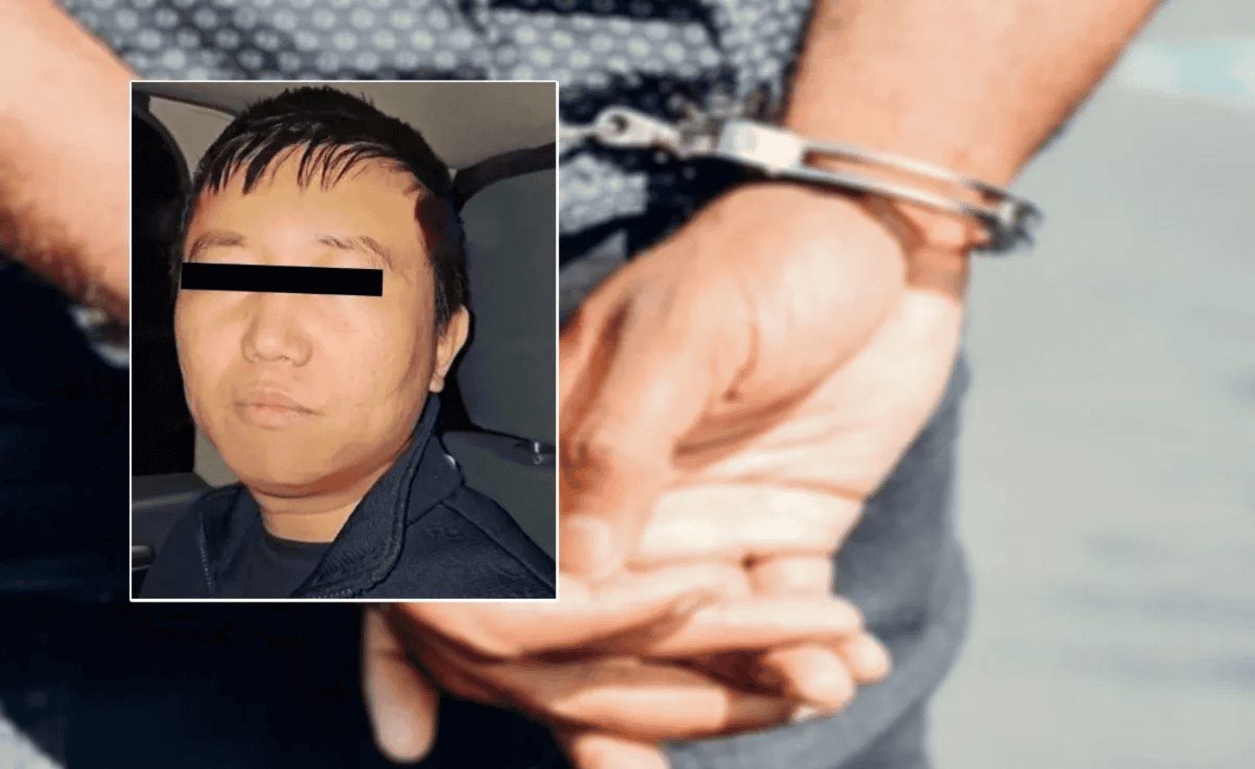 Amenaza con arma a un niño en Loreto, supuestamente por motivos relacionados con drogas o extorsión, familia pide justicia, foto muestra a un niño con la vista tapada y una persona con esposas en la escena.