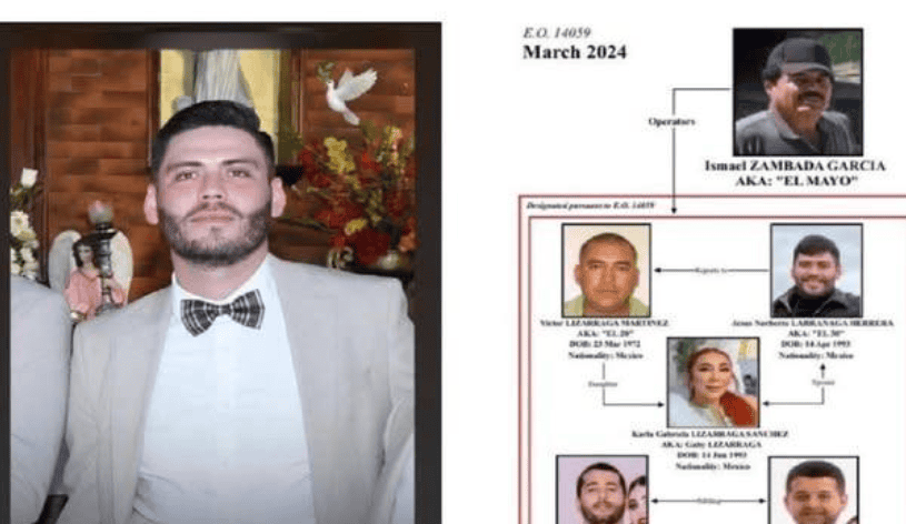 Hombre vestido con traje gris y pajarita en ambiente cálido con decoración floral y figura de paloma voladora en fondo.