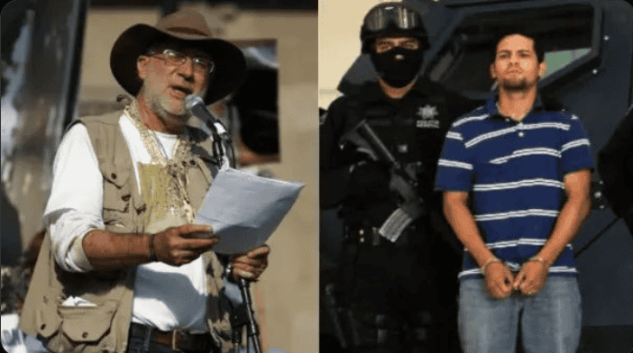 Hombre leyendo en un mitin político en Loreto, Perú, durante una concentración pública.