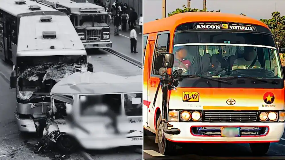 Accidente de tránsito en Loreto con vehículos involucrados y daños importantes en la vía.