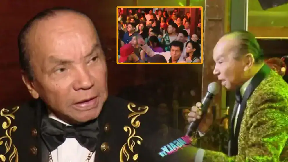 Loreto noticias entrevista culturally dressed man engaging with a microphone during an event image.