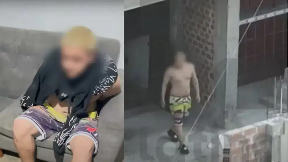 Señor sentado en un sofá con pantalones cortos y camiseta negra, imagen de personas en situación de vulnerabilidad, noticia de Loreto Noticias.